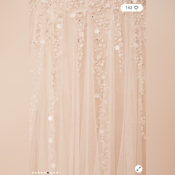 BHLDN Written in the Stars Beaded Tulle Open-Back Wedding Ballgown - Picture 3 of 9